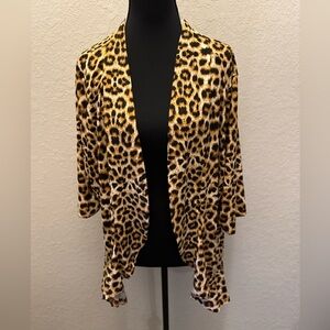 Chic Leopard Print Cardigan